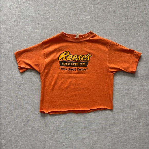 hershey Tops - True vintage orange baby tee.